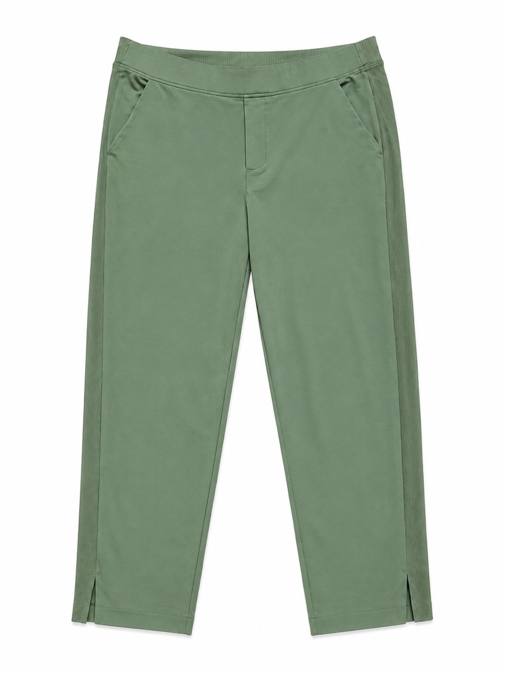 Athleta Brooklyn Ankle Pant Cacti Green Featherweight Stretch Ribbed 8